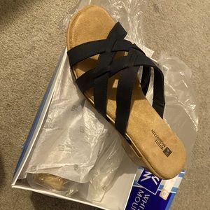 Black wedge sandle size 8